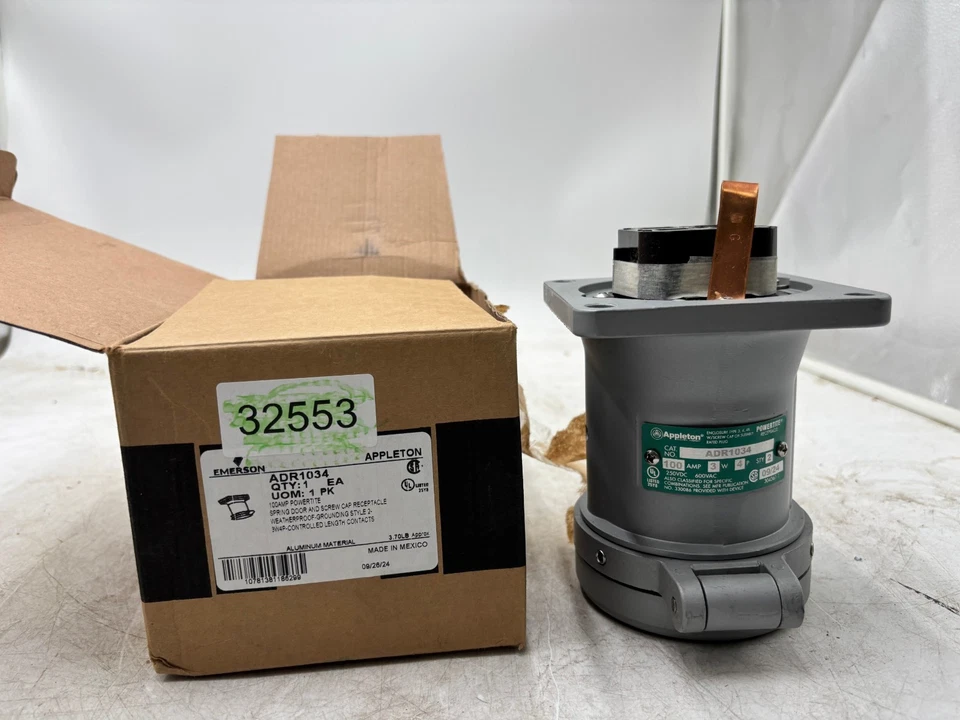 Appleton ADR1034 Powertite Receptacle 100 Amp 3W 4P 1 Per Order - Image 4 of 4