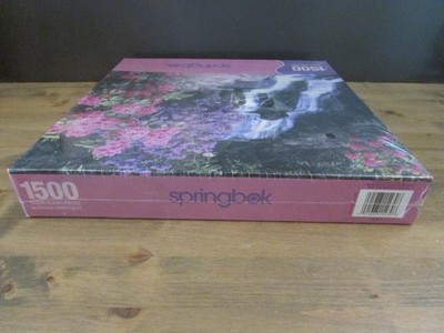 Springbok Blooming Waters Puzzle – 1500 Teile Mit Zufälligen Formen, Hochglanz-Oberfläche
