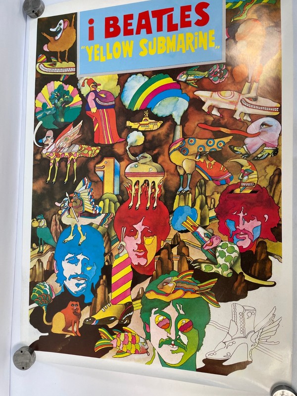 VTG Beatles “Yellow Submarine” Poster – Psychedelic Pop Art Print