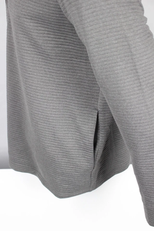 Callaway 男式 Opti Dri 1/4 拉链套衫高尔夫大号静音阴影希瑟口袋 — 第 3/4 张图片