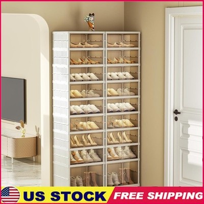 Foldable Shoe Cabinet Multi-Functional Organizer High Capacity Storage Solution