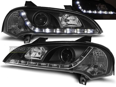 Headlights LED daytime running lights look for Opel Tigra 1994-2000 daylight black de