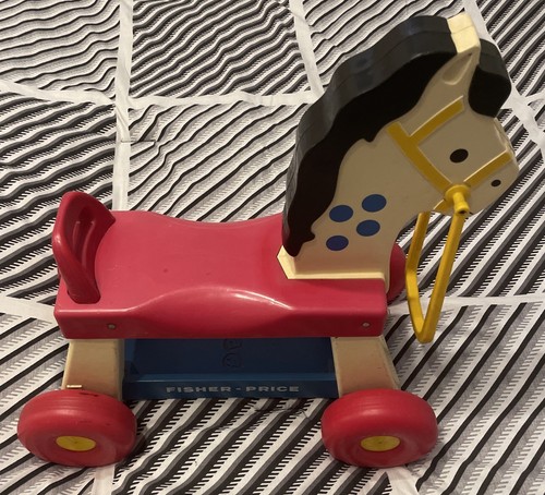 Retired Fisher Price Ride On Horse Toy #978 Toddler Toy 1976 Vintage - Picture 3 of 3