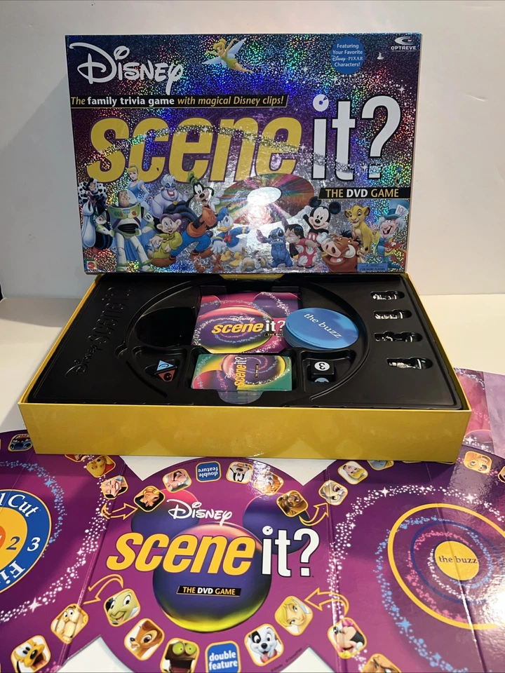 Lot 2 Disney Scene It DVD Game 1st 2nd Edition Complete Games Token Cards GUC - Image 2 of 4