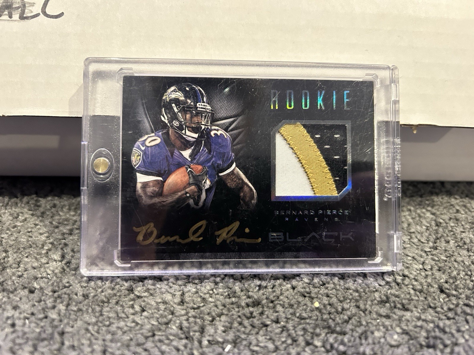 Bernard Pierce Panini Black Rookie Signature Materials Prime #17 Base