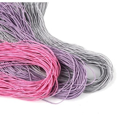 Baumwollkordel 105m Wachsband Schmuckband Nähkordel DIY Handwerk rosa