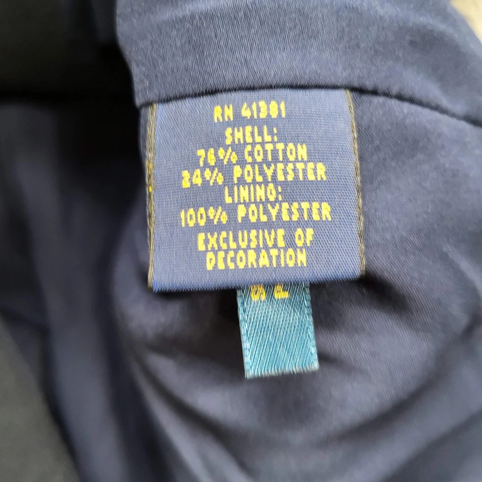 Polo Ralph Lauren Women Blazer 10 Navy Crest Embroidery Preppy Gold 2 Button - Image 4 of 4