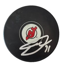 Dawson Mercer Signed Autographed New Jersey Devils Logo Puck
