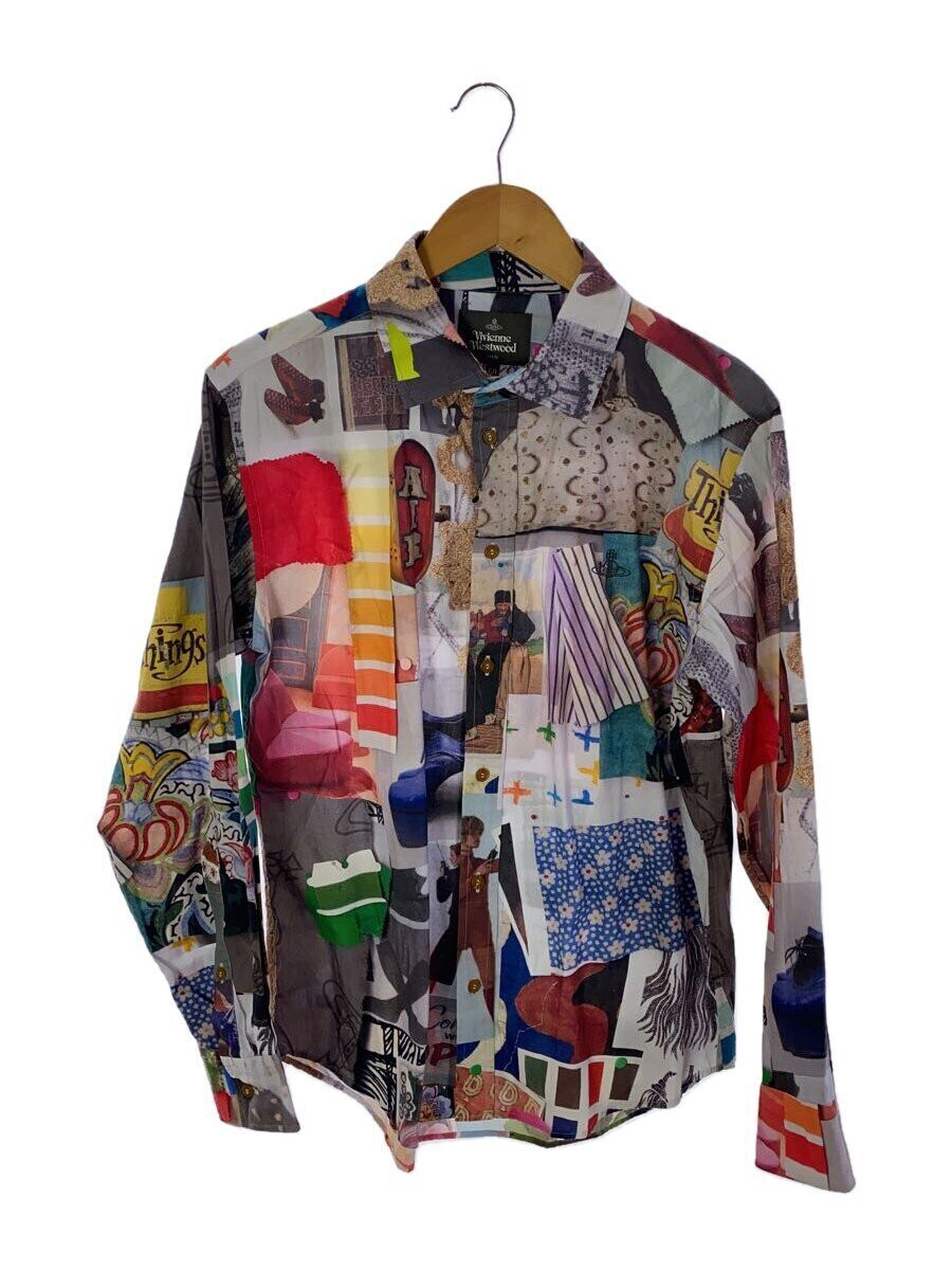 美品✨Vivienne westwood 長袖シャツ ロングMOODBOARD Vivienne Westwood MAN MOODBOARD PRINT/Long-sleeved shirt/50