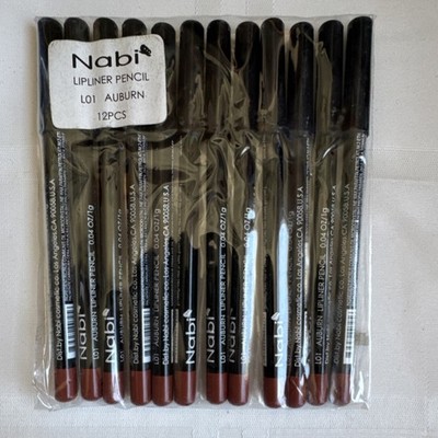 NABI LIPLINER PENCIL, L01 AUBURN, LIP LINER, PENCIL, #12 PACK