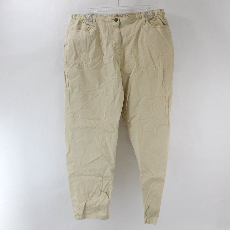 Blair Beige Tapered-Leg Pants Women's Size 18P