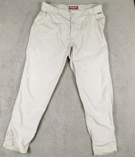 Simms Fishing Khaki Beige Pants Mens XL Lightweight Pockets Quick Dry Outdoors