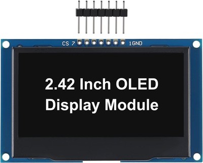 2.4'' 2.42 inch 128x64 OLED LCD Display Module SSD1309 7 Pin SPI/IIC I2C Seria...