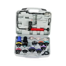  18PC Coolant Pressure Tester Kit, Radiator Cooling System Pressure Tester 18pc