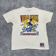 Los Angeles Dodgers T Shirt Mens XL Mitchell & Ness Throwback Vintage Retro MLB