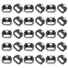 Camera Strap Split Ring, 30Pcs Stainless Steel Triangle Lug Ring with Cap Black