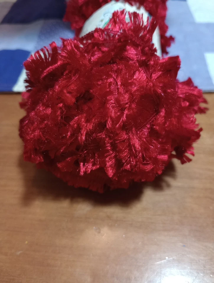 Yarn Bee Elf Polyester Eyelash Yarn - 1 Skein Color Cherry Red #90176 - Image 3 of 4