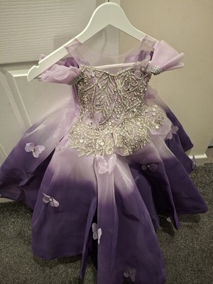 Schmetterling maßgeschneidert lila Kinder Kleid für Alter 2-3