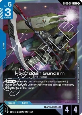 Forbidden Gundam Foil - GD02-006 - NM - Gundam TCG Card Game