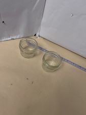 VTG Small clear glass unbranded Jars x2 #15,5/17,26,15