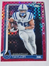 2025 Topps Chrome #130 Jonathan Taylor Pink X-fractor Colts Star