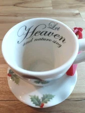 Vtg Cracker Barrel Christmas Holiday Chickadee Bird Ornament Let Heaven