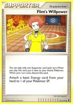 4x Lightly Played Flint's Willpower - 91/111 - Uncommon Pokemon Rising Rivals