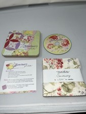 Moda Fabrics Sanctuary by 3 Sisters 45 Quilt Charms-Fin Size 17.5x17.5 W/CD Tin