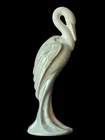 Egret Pottery Statue Similar To Haeger Pottery 17" Tall MULTI COLOR LUSTER GLAZE