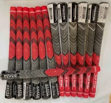 13x Golf Pride MCC Plus 4 STANDARD Golf Club Grips Multicompound RED/BLACK