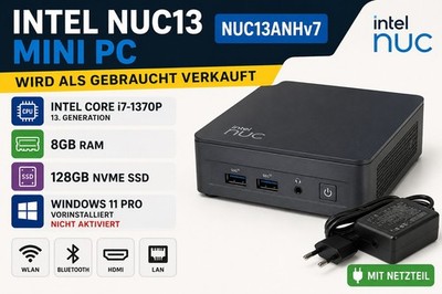   Intel NUC13 Pro Mini PC i7-1370P 8GB RAM 128GB NVMe SSD WLAN   #A6