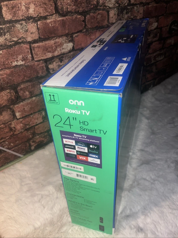 Onn 100012590 24 Inch 720p (HD) LED Smart TV Apple/Google Home /roku Comptbe NIB - Image 3 of 4