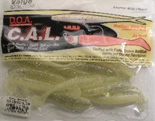 DOA CAL 308  Shad Lures 3" Color 308 Glow Holograpic 12CT