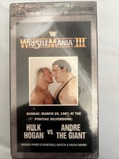 WWF - WrestleMania 3 (VHS, 1998) Hulk Hogan vs Andre Giant Roddy Farewell NEW