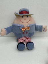 Vintage Boots Happy Dumpty Plush Baby Sensory Toy Scrunch Squeak Bell 14”