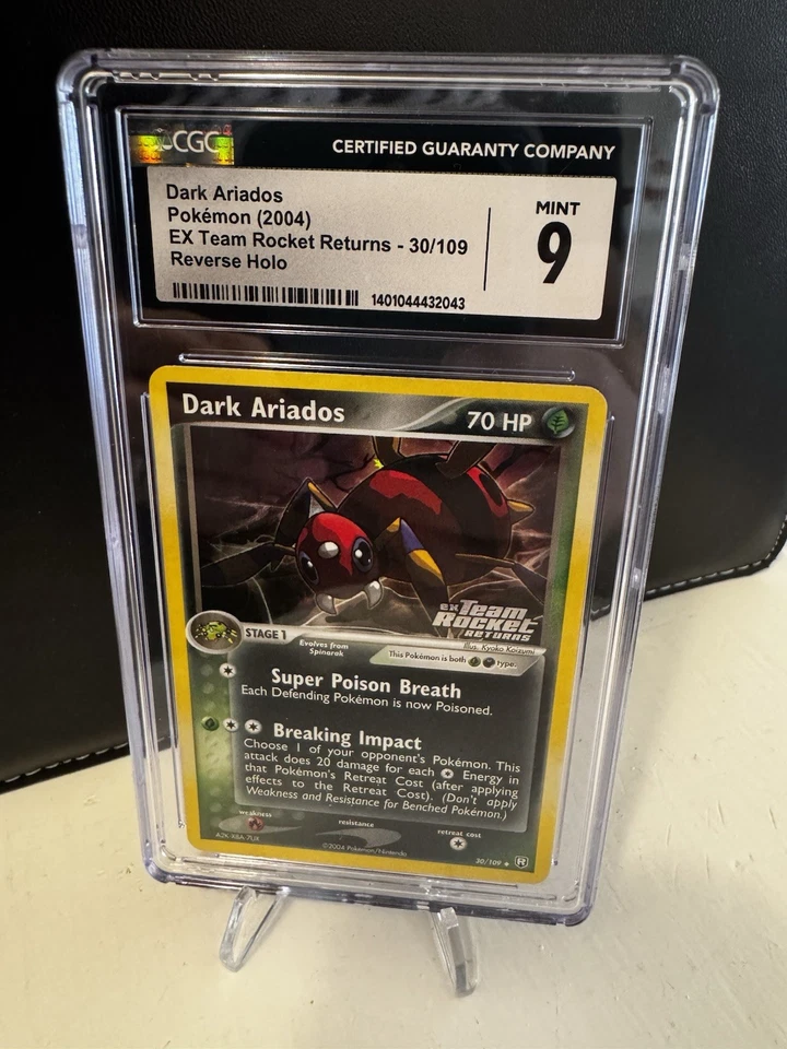 2004 POKEMON EX TEAM ROCKET RETURNS #30 DARK ARIADOS-REVERSE FOIL CGC 9 - Image 3 of 3