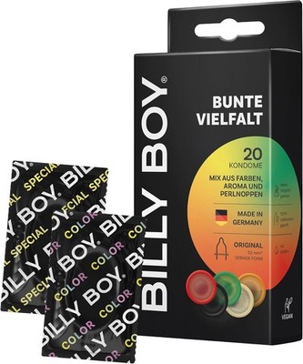 BILLY BOY Kondome-Mix bunte Vielfalt 20-er, Verhütungsmittel verschiedene Sorten