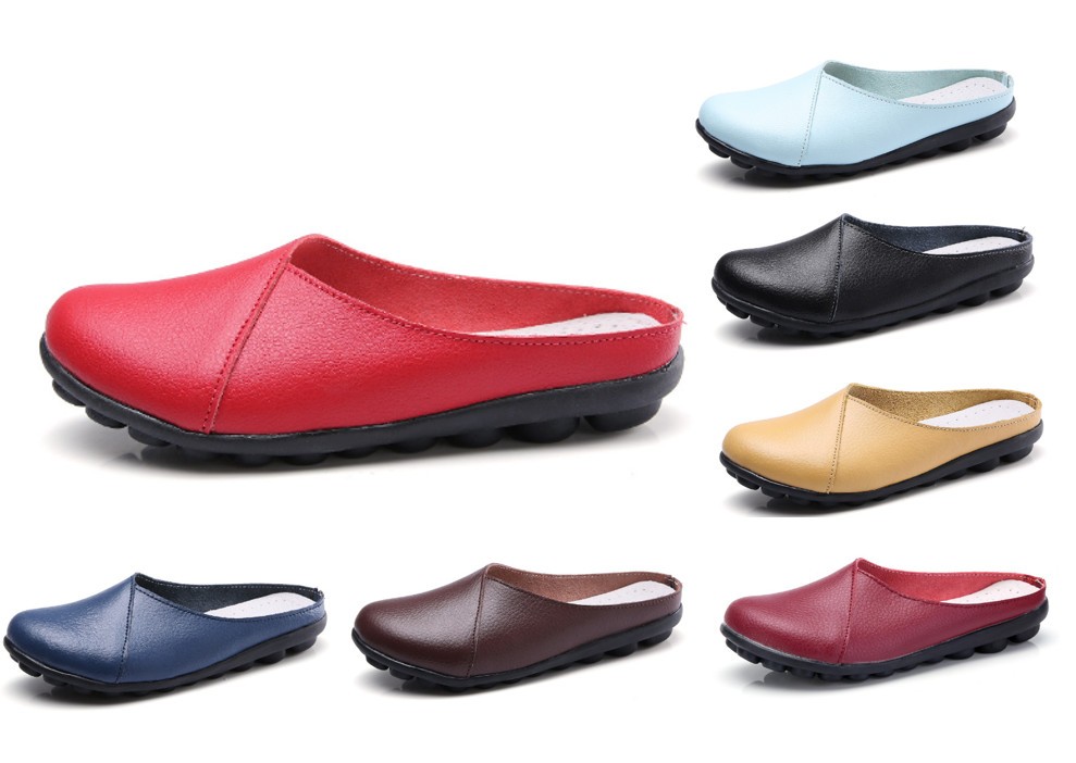 SAOLA Sandali donna piatti casual pelle fit comodi scarpe estive taglia UK