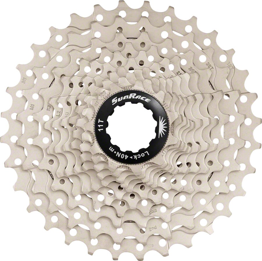 SunRace MS3 10-Speed Cassette 11-42t Hi-Tensile Steel Alloy Spider Silver 13090₽