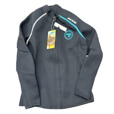 Zcco Child Wetsuit Top Black Size S Neoprene Zip