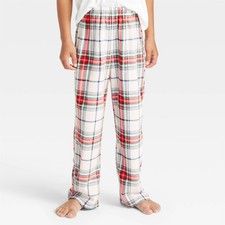 Kids' Holiday Plaid Fleece Matching Family Pajama Pants Wondershop Size 5 Xmas
