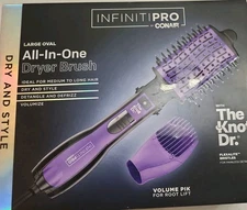INFINITI PRO The Knot Dr. All-in-One Dryer Brush Wet/Dry Styler Black/Purple 