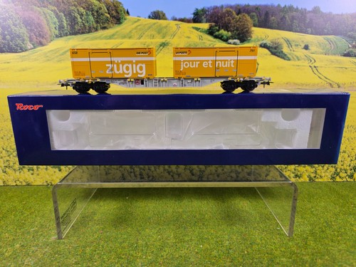 Roco H0 66658 Containertragwagen Post der SBB OVP / W01 | Condition: Gebraucht