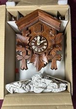 Sternreiter German Cuckoo Clock 1-Day Mechanical Mvmt 1200 Linden Wood NIB