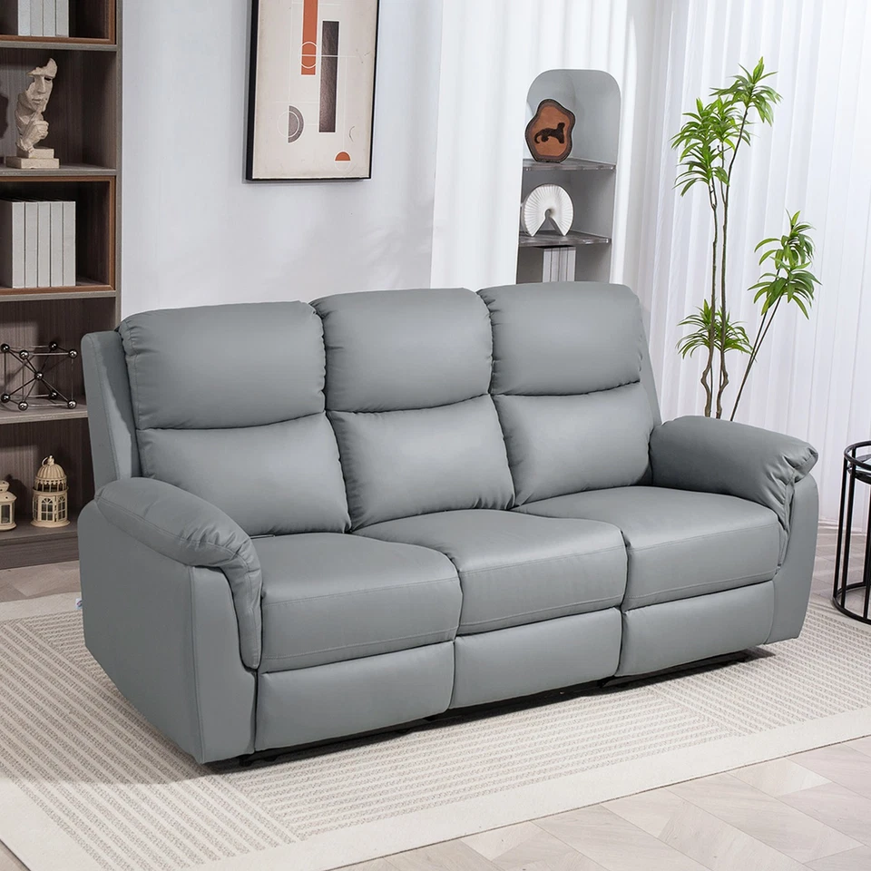 Fernsehsessel Relaxsessel mit Liegefunktion, 3 Sitzer Sofa mit Taschenfeder - Bild 3 von 4