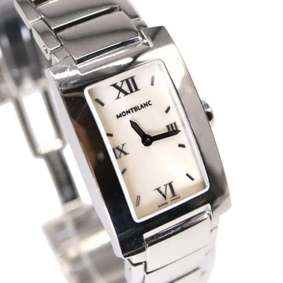 Auténtico reloj de cuarzo Montblanc Profile 7077 para mujer, plateado Foto 2 de 4