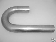 Mandrel Bend Exhaust Tubing 2 1/4" 180 Degree J-Hook 16ga Aluminized Turbo MBS 