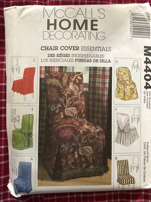 McCall's M4404 Heimdekoration Stuhl Abdeckungen Nähen Muster ungeschnitten