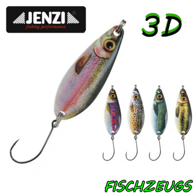 Jenzi Spoon Forelle Forellenköder Raubfisch Trout Köder Fisch Optic 5er-Set 3D