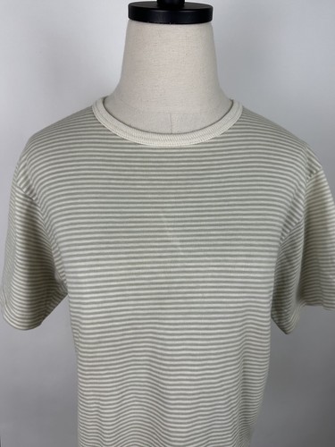 Camiseta a Rayas Vintage Años 80 90 REPÚBLICA BANANA MUJER M Marfil Caqui Beige Boho - Imagen 2 de 13